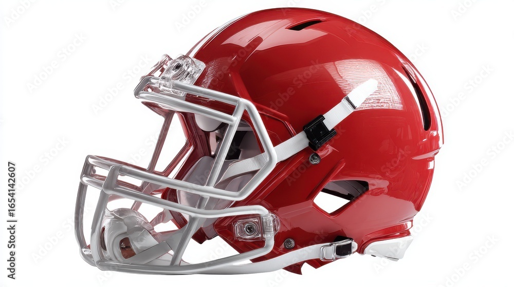 Fototapeta premium High definition photo of football helmet isolated on white.