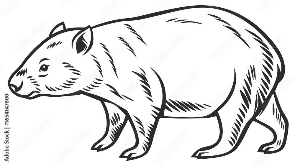 vector illustration of a sketch of a wolf vector illustration of a sketch of a wolf