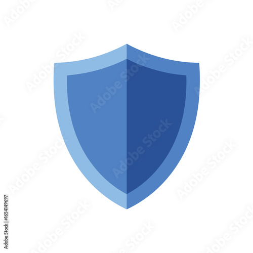 Free Download Simple Blue Shield Icon on White Background Representing Security Protection and Defense in a Clean and Modern Design Style - GFXLoad