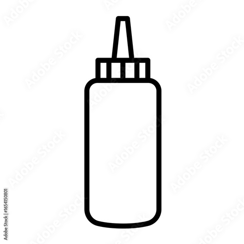 vector illustration of a bottle ketchup sauce icon