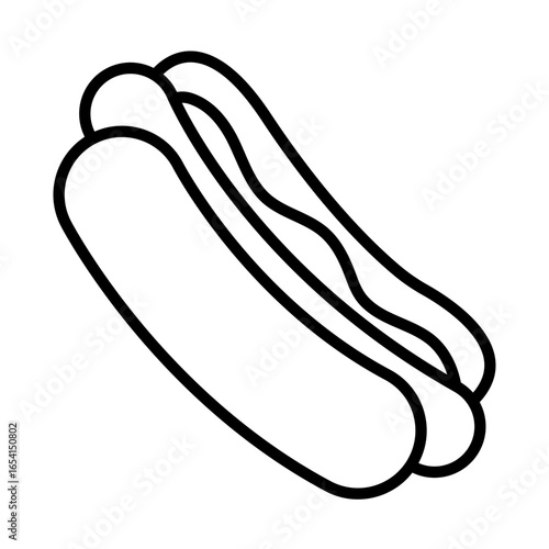 vector illustration of hotdog sausage icon