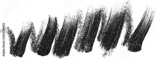 black and white paint splashes brush watercolor paint noise texture Vector Illustration Black brush marks. Hand drawn texture vector design transparent background.
