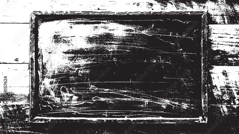Fototapeta premium brown grunge wooden texture black and white illustration. scratched grunge effect, overlay distressed vector design on transparent background.