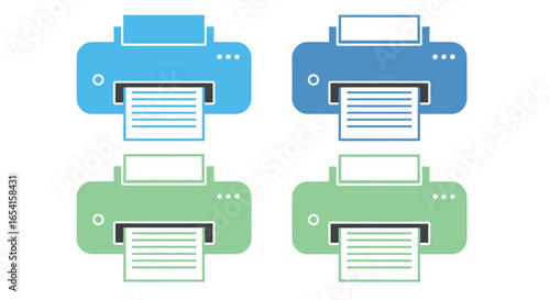 Printer vector illustration for office and home use