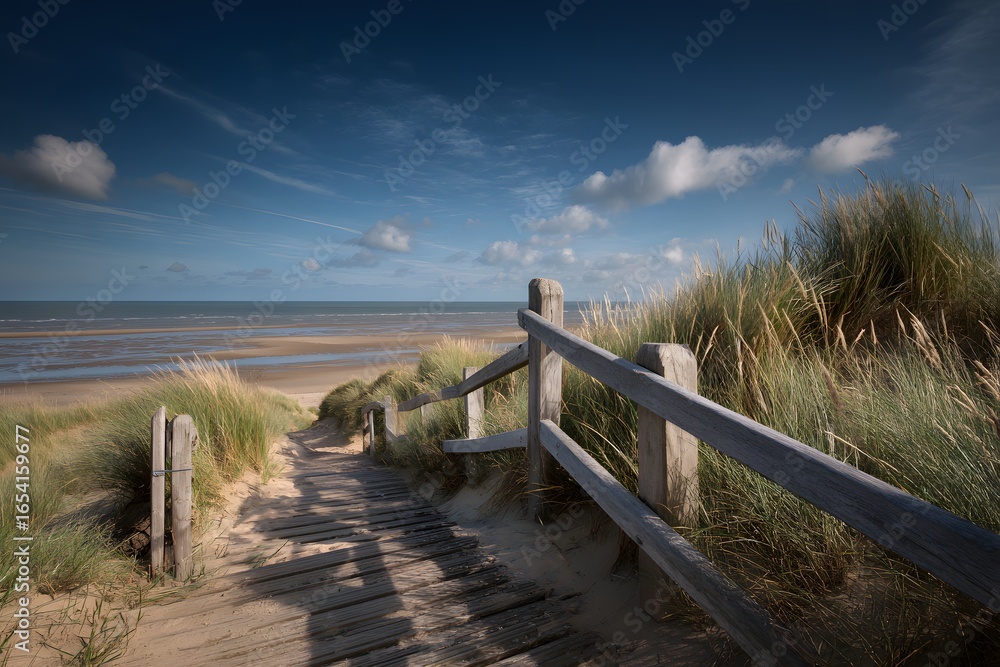Obraz premium Beach Path Through Dunes