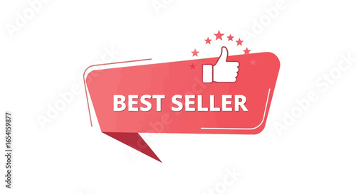 Best seller badge vector graphic design for promotion