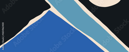 Stylish Vector banner with flat design and Memphis paper cut and color.  for casual and professional web design and Ads. for Print or web-design