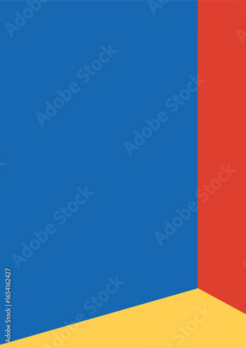 Free Download cover modern set template vector with primary color and big flat shape and abstract bauhaus design. colorful and contemporary cover. - GFXLoad