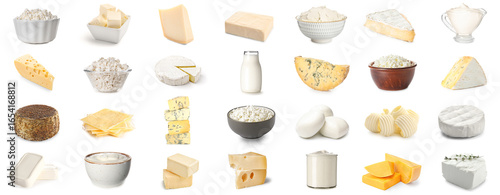 Set of different dairy prod...