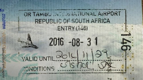 collection of passport stamps and visas 