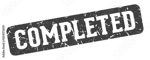 completed rectangular sign. completed stamp