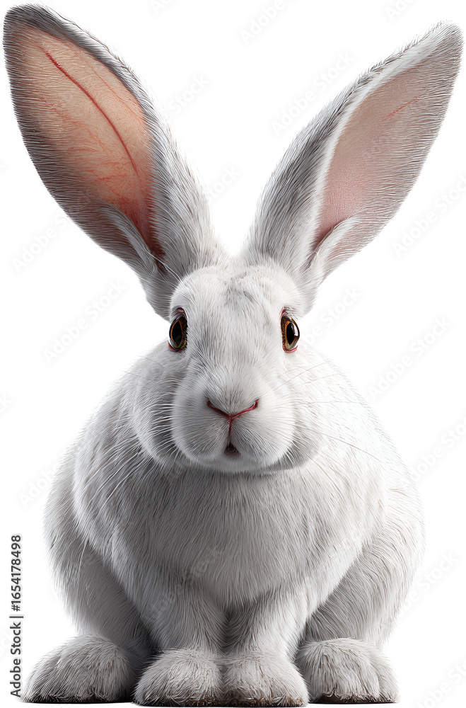 Obraz premium white rabbit isolated on white