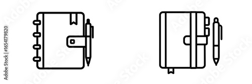 Stylish notebooks and pens ready for writing and organization in a minimalistic design