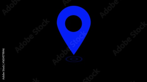 Map pointer icon. Pin location symbol GPS