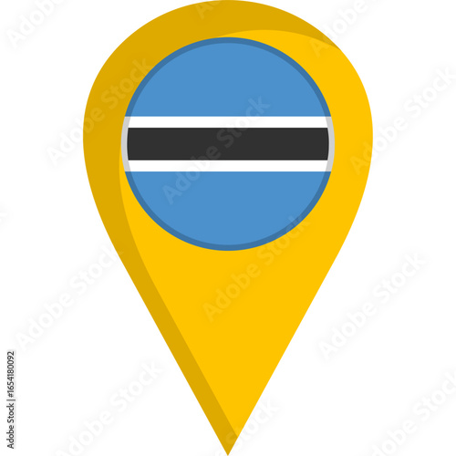 Free Download Botswana Flag Location Pin Icon - GFXLoad