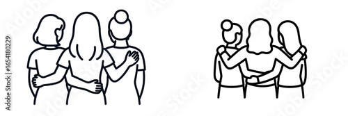 Friends showing support and connection in a heartfelt moment during a gathering