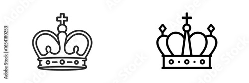 Two cartoon dogs standing side by side in a minimalist style against a plain background