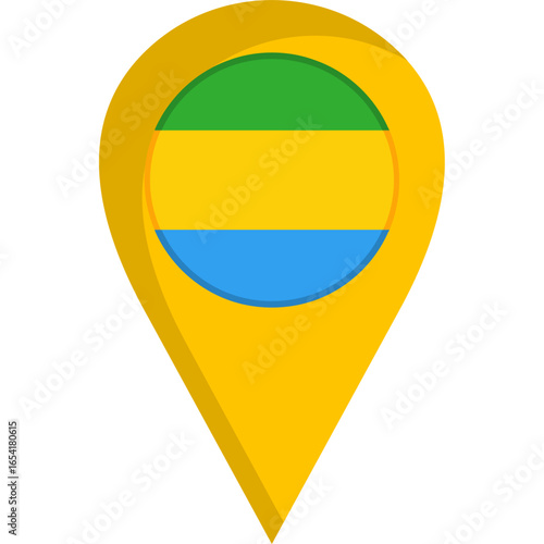 Gabon Flag Location Pin Icon Free Download Gabon Flag Location Pin Icon - GFXLoad