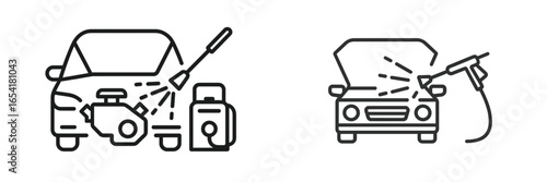 Maintenance tasks for vehicles including engine cleaning and car washing techniques during daytime