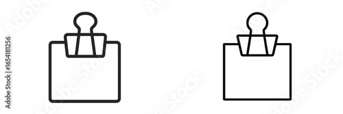 Two simple and minimalistic paperclips illustrated in black and white on a clean background