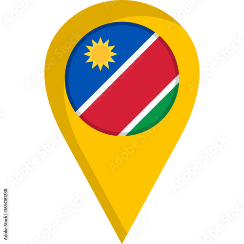 Namibia Flag Location Pin Icon Free Download Namibia Flag Location Pin Icon - GFXLoad
