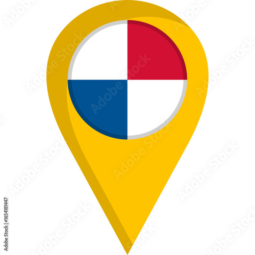 Panama Flag Location Pin Icon Free Download Panama Flag Location Pin Icon - GFXLoad