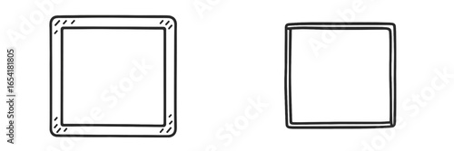 Blank square outlines for design projects, suitable for artistic inspiration and creative development