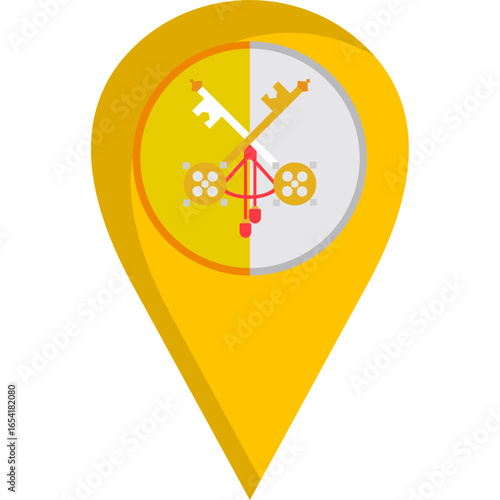Vanuatu Flag Location Pin Icon