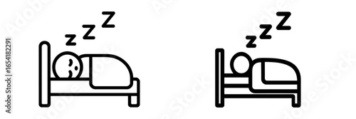 Different sleeping positions illustrating relaxation and comfort in a bedroom setting during nighttime