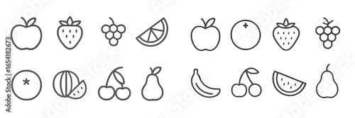 Minimalist fresh fruit vector for design projects
