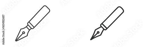 Elegant vector illustration of a fountain pen for creative design