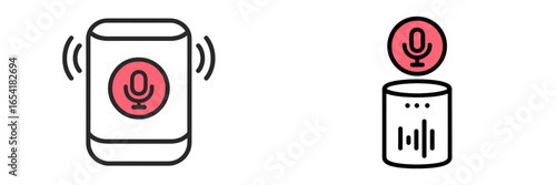 Vector illustrations of wireless mics and audio devices