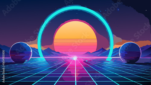 sunrise over the city