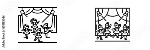 Ballet dancers performing on stage during a live performance