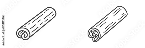 Wooden logs in vector illustration style for design