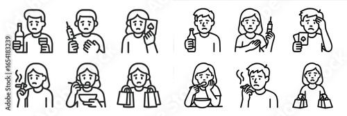 Vector art depicts everyday concerns and expressions