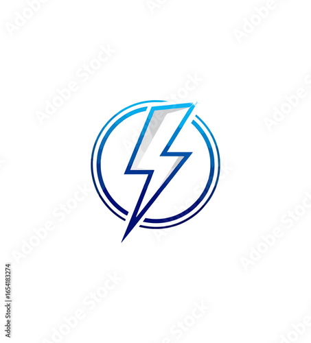 Abstract lightning bolt logo graphic