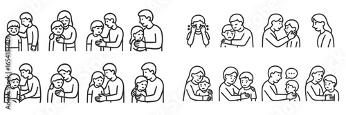 Emotional support between parents and children in various moments