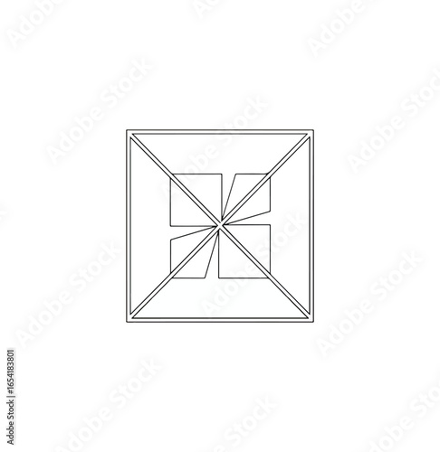 Black and white geometric design
