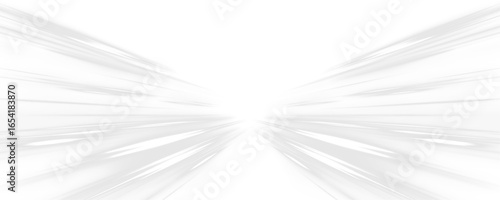 Panoramic concept of high-speed technology, white color of light, abstract background white background PNG. Luminous white lines of speed. Twist white line.	