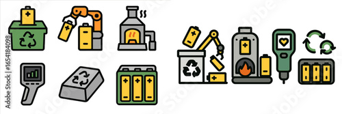 Battery recycling process with modern equipment and technologies