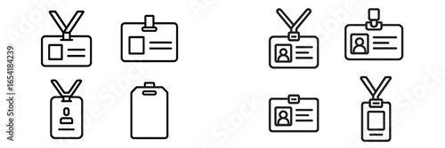 ID card vector illustrations for identification and access purposes