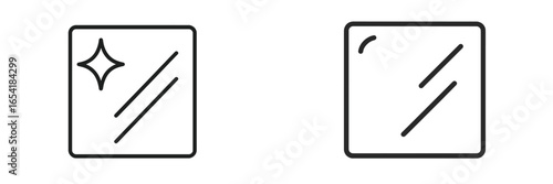 Two isolated vector illustrations depict contrasting surfaces