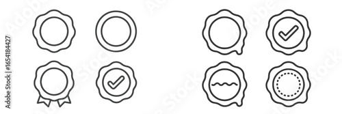 Various badge designs for certification and achievement recognition