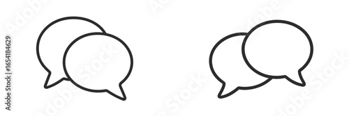 Vector illustration of speech bubbles for communication contexts