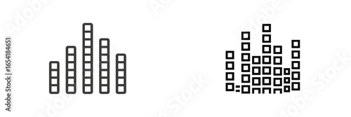 Vector illustration of sound wave bars in a minimalist style
