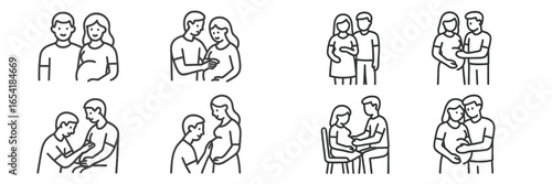 Couples sharing intimate moments during pregnancy journey