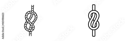 Various knot illustrations on a white background in vector style