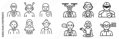 Creative vector illustration of diverse characters in various roles