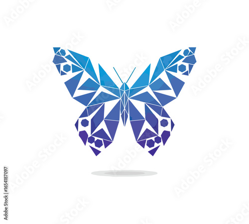 Geometric butterfly design illustration
